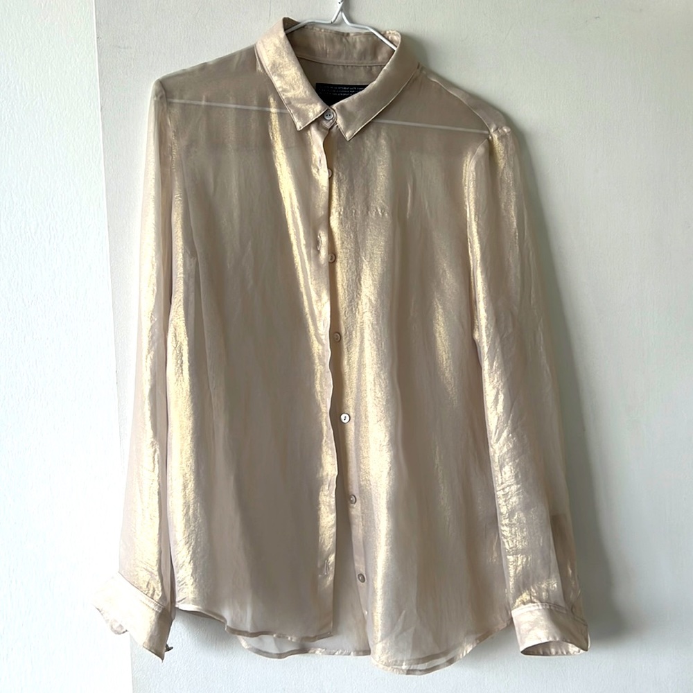 Kooples Gold Shimmer Shirt - image 1